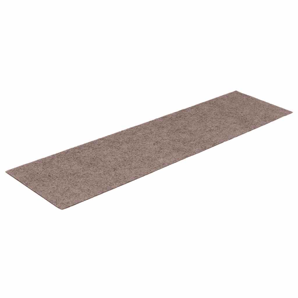 Felpudos autoadhesivos para escaleras vidaXL en marrón claro, elegancia y simetría de 76x20 cm