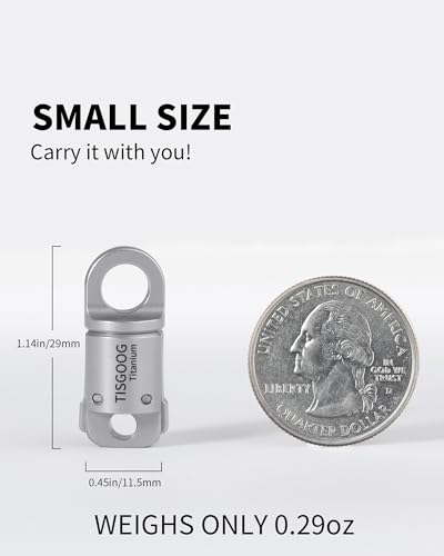 Image of Titanium Quick Release Keychain, Detachable Magnetic Key Holder, 360Rotatable, 88LB Load Capacity