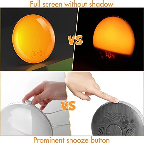 Wake-up Light Jakatv Lichtwecker mit Doppelalarmen und Stimmungslicht