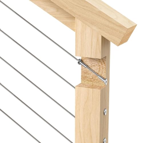 Fundas protectoras biseladas de 30 grados para postes de madera y cables de barandilla de 3/16 3
