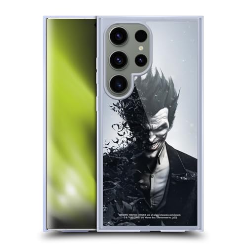 Coque Gel Batman Arkham S24 Ultra avec le design officiel Joker Art Clé premium