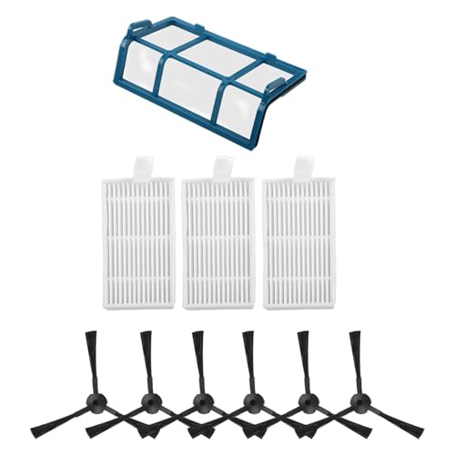 FUANA Kit per aspirapolvere MEDION MD18500/MD18600/MD18501/MD16192 con filtro e spazzole laterali, compatibile con robot aspirapolvere ZACO V3 V3s V5 V5s V5s Pro