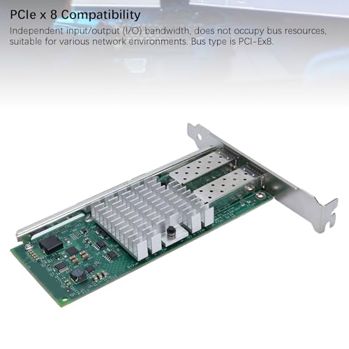 10Gb PCI E Tarjeta de Red, Puerto Dual SFP, Compatible X520 DA2 82599 Chip, Adaptador Ethernet LAN PCI Express, compatible con Win 2003 Server, Vista, Virtual Server 2005, SUSE SLES 10 o superior miniatura 4