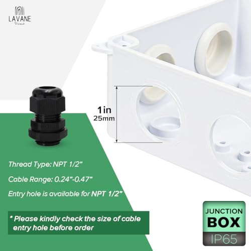 Boîte de jonction plastique ABS étanche IP65 blanc LA VANE - 3