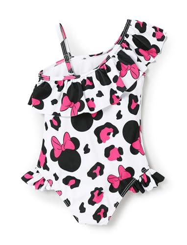 Image of Disney Stitch Frozen Marvel Minnie Mouse Girls Swimsuits Ruffle One Piece Bathing Suits UPF 50 Swimwear Quick Dry Size 2-13Y