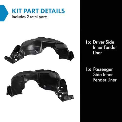 Image of TRQ Inner Fender Liner Set Compatible with 2013-2015 Lexus RX350 RX450h LX1248120 LX1249120