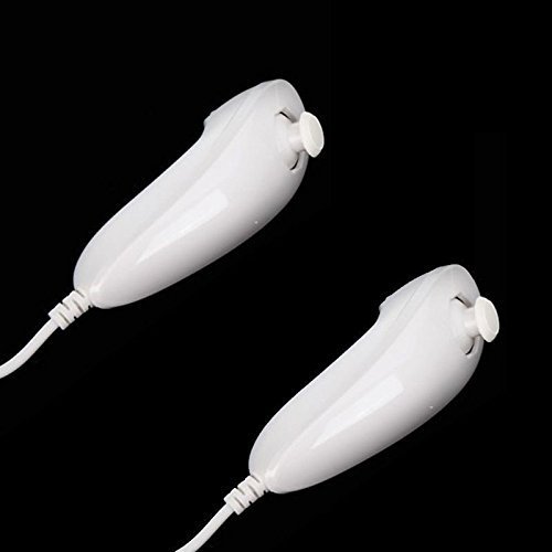 Mascarello® Lot 2 Nunchuck Controller for Nintendo WII Video Game White