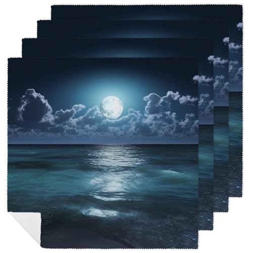 Servilletas de Tela Sea and Moon Set x4 miniatura 1