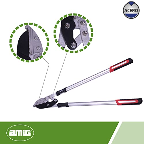 Cisaille de taille supérieure Amig 76 cm à lame Téflon et enclume robuste pour bois dur - 3