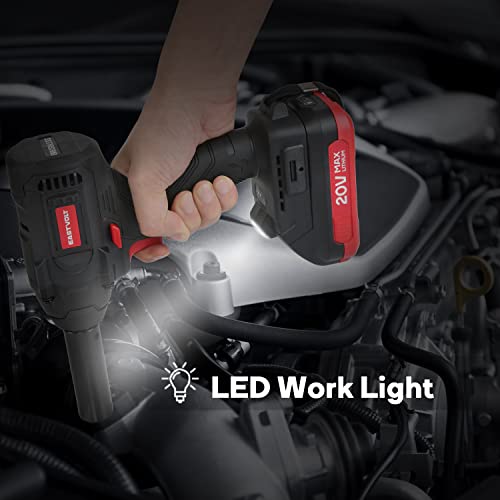 Eastvolt 20V Cordless Impact Wrench, 250Ft-Lbs High Torque Brushless Wrench Kit 2600 Rpm, Battery Impact Driver With Fast Charger, Led Light, 4 Sockets, Belt Clip And Storage Box #TOP3