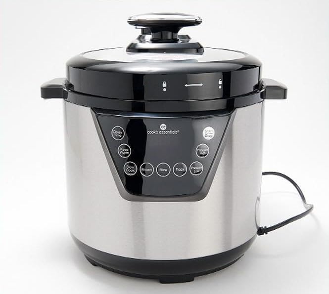 Cook's Essentials 6qt 8in1 Pressure Cooker and Air Fryer