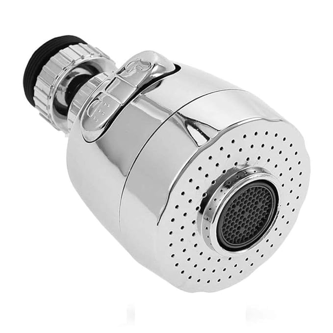 Stainless Steel Flexible 360 Degree Rotating Water-Saving Faucet Sprayer Head (3.5 Inch) Kitchen Faucet Spray Universal Adapter Set Kitchen Sink Bathroom Accessories Tools (Silver Pack of 1)-picture-18