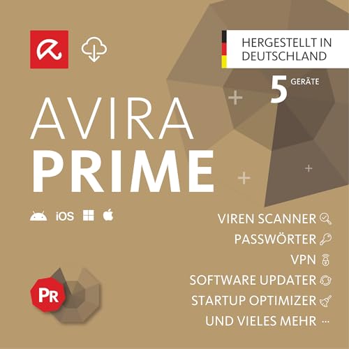 Avira Prime | 5 Geräte | Antivirus & Security | 1 Jahr | Aktivierungscode per Email