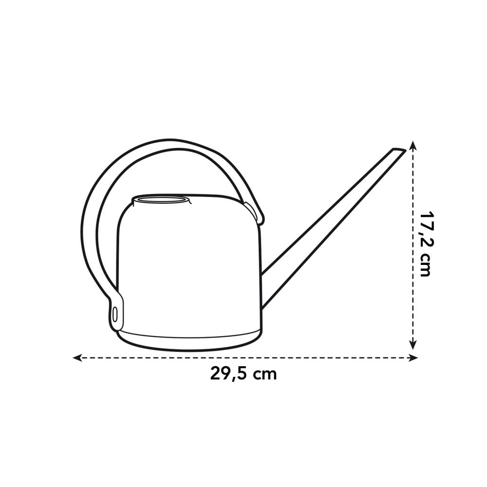 Elho B.for Soft Watering Can 1.7 l - Watering Can Indoor - 100% Recycled Plastic - diameter 29.5 x H 17.2 cm - Beige/Golden Sand - Image 3