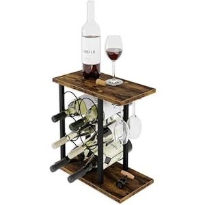Lenmar Serie LOFT Weinregal aus Metall für Flaschen, 5-25 Flaschen, Wein, Flaschenregal, Kellerregal, Regale, Flaschenhalter Robuste Weinlagerung (LOFT 2-6, 6 Flaschen) (LOFT 2-6G)