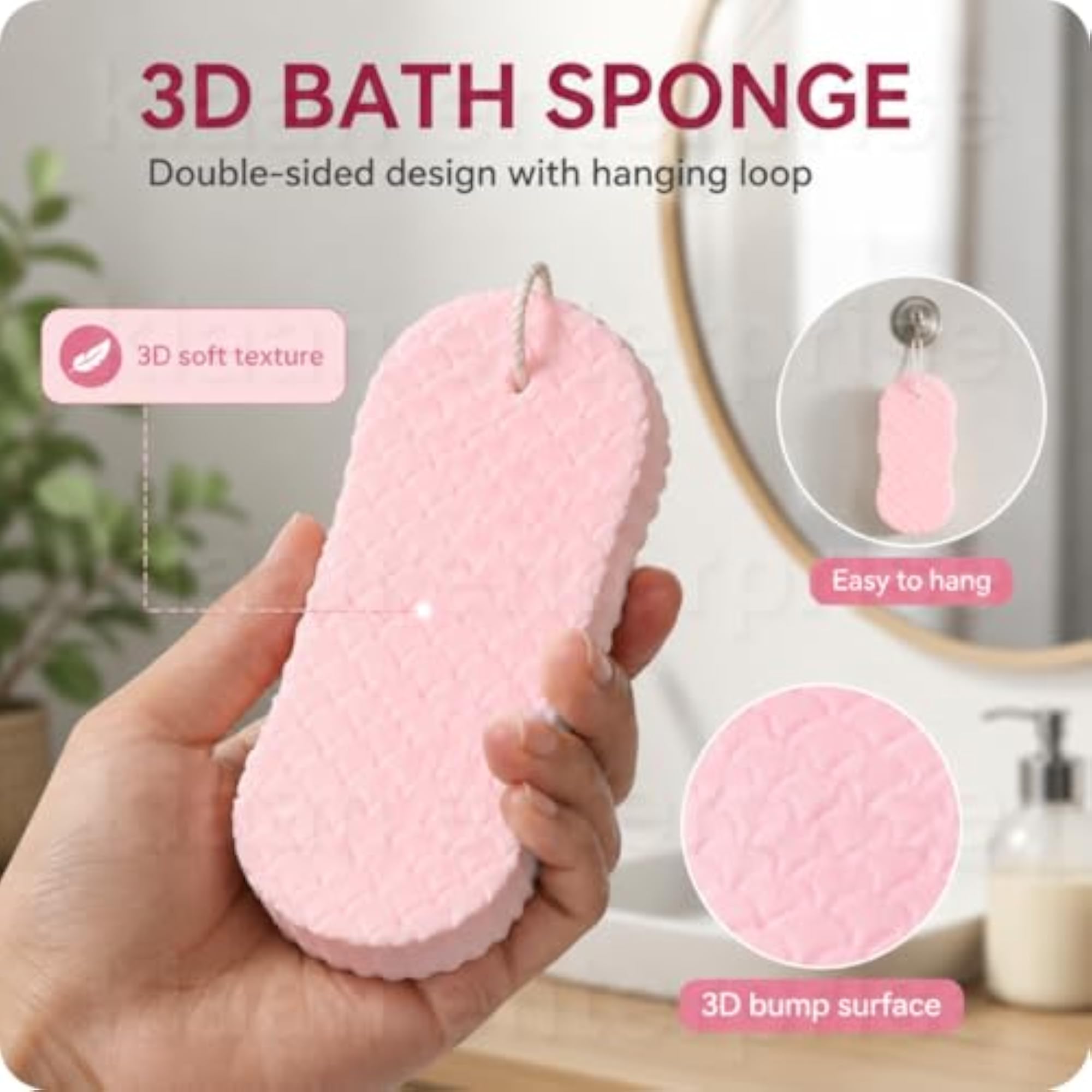 Soft Foam Baby Bath Sponge for Deep Cleaning & Gentle Exfoliation