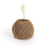 Organic Hemp Wick - 250 FT All-Natural Beeswax Coated Hemp Wick, Slow Burn, Perfect for Candle Making, Smokers, and Crafts - 1mm