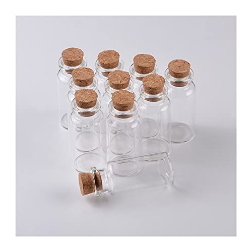 XIAOYAYA Frasco de 5 ml 10 ml 15 ml Mini frasco de vidro com rolhas vazias Frasco para chá Chá Açafr