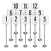MODERN LIFE DECOR 12 Inch Table Number Holder Stand (12 Pack) Sturdy Chrome Place Card Holder To Use As Restaurant Table Numbers, Menu Holder, Photo Stand & more - Bonus Set of Numbered Cards Included