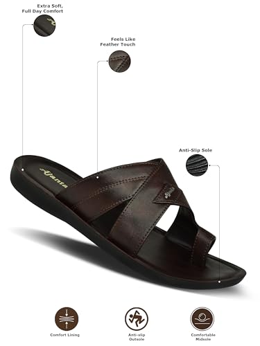 Image of AJANTA Men's Sandals for Men | Casual Walking Office Outdoor Sandals | Lightweight Comfortable Footwear | Anti-Skid Travel Open Toe Summer Sandals, Slippers & Chappal for Men