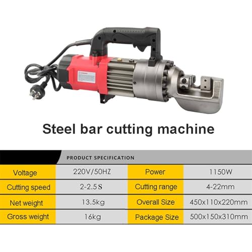 Máquina de corte portátil de barra de aço, máquina de corte hidráulica elétrica de barra de aço, máq