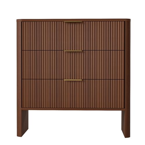 AYNEFY Armoire à Tiroirs, Modèle ondulé Armoire Wave Design Commode 3 Tiroirs Armoire de...