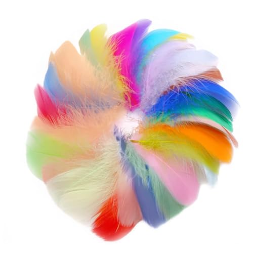 Debbery 150PCS Feathers for Crafts 5-8cm Colorful Feathers in Bulk Suitable for DIY Dream Catcher Box Filling Decoration Wedding Home Party Decoration
