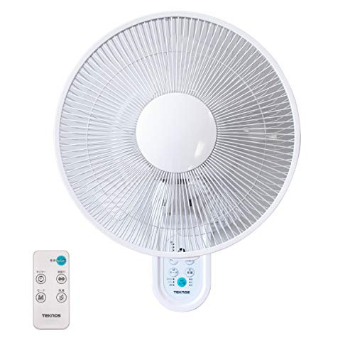 30cm 壁掛け扇風機 DCモーター リモコン付 静音 羽根 5枚 ワイド送風 首振り機能 風量切替 タイマー付 省エネ 節電