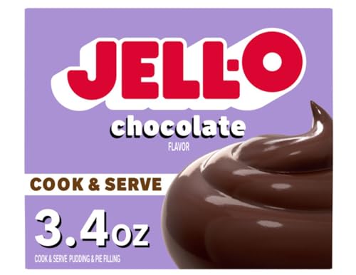 Jell-O Cook & Serve Chocolate Flavor Pudding & Pie Filling Mix, 3.4 oz Box
