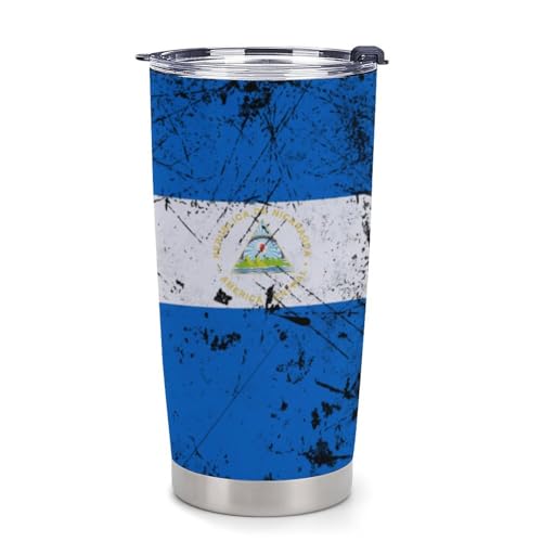 Portavasos para carro universal 4PCS textura bandera Nicaragua miniatura 1