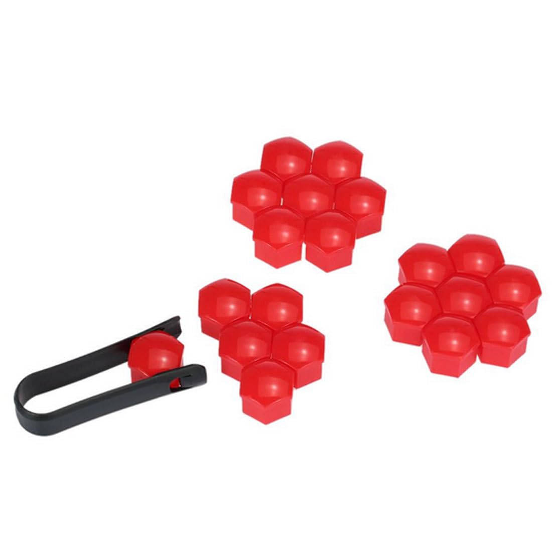 Copridadi esagonali da 19 mm 20 pezzi con strumento di rimozione rosso