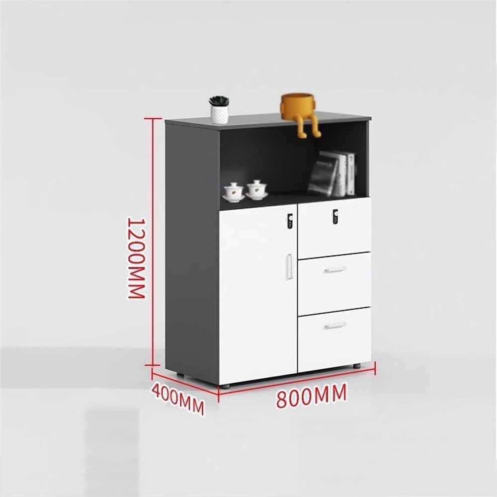 Bianco Ufficio Cabinet File Short Printer Stand con Bloccabile Ders Office Divisore Schedario per Casa & Ufficio