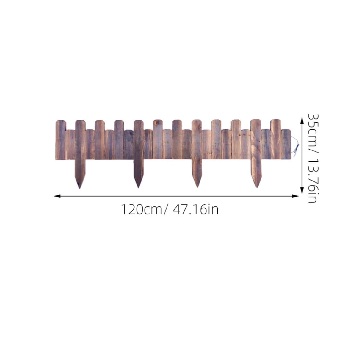 Steccato Decorazione Naturale in Legno Staccionata Antitarlo Color Caffè, Flessibile e Resistente per Protezione Massima di Piante e Prato per Aiuole da Giardino per Casa
