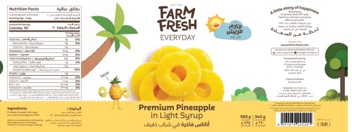 Farm Fresh Everyday Pineapple Slices in Light Syrup 565 g