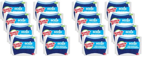 Image of Scotch-Brite ocelo Non-Scratch Foam Scrubber, 16 Count (Pack of 2)