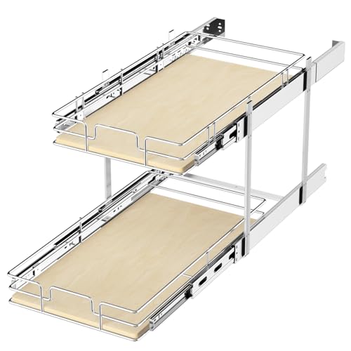 ROOMTEC 2 Tier Individual Pull Out Cabinet Organizer 10½"W x