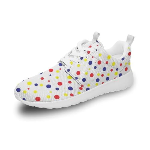 スニーカー カラフル ドット 水玉 メンズ レディース フラットシューズ スポーツシューズ ウォーキングシューズ カップル靴 カジュアルシューズ スリッポン 滑り止め 通気性 おしゃれ 軽量 快適な 11.5women/10men