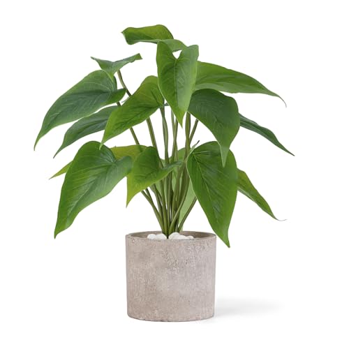 Mkono Fake Plants in Pot, 11" Potted Artificial Plants for