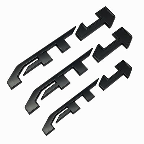 Image of 3Pcs AT4 Emblems Sierra 3D Side Door Rear Tailgate Badge NamePlate Decal with Strong Adhesive 85002068 Replacement for 2019-2023 Canyon Sierra 1500 2500HD 3500HD (Matte Black)