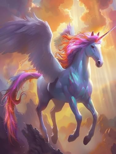Diamond painting adulte licorne 5D kit broderie grand format