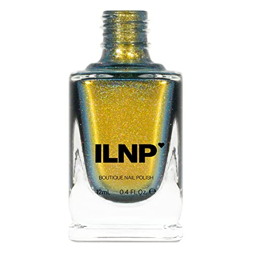 Image of ILNP Bishop (H) - Gold, Olive Green, Greyish Blue Color Shifting Holographic Nail Polish