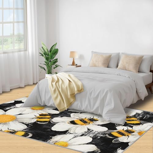 Tapete Floral 2x6 pies, rectangular, antideslizante y lavable miniatura 4