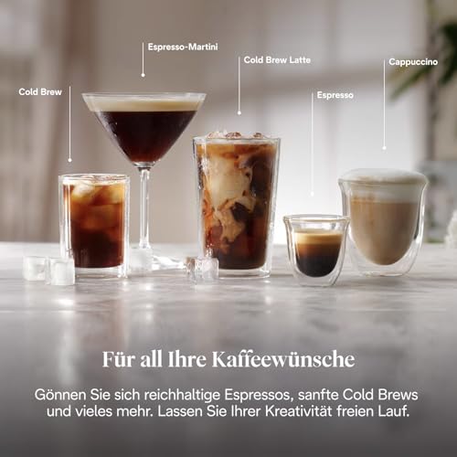 De'Longhi Dedica Duo - Perfetto Kompakte Siebträgermaschine Espressomaschine mit Soft-Touch-Icons, manuellem Milchaufschäumer für Espresso, Cappuccino und Cold Brew, 15cm breit, Weiß (EC890.WI)