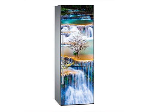 Oedim - Vinilo para Frigorífico Cascadas de huay mae KHA min 200x60cm | Adhesivo Resistente y Económico | Pegatina Adhesiva Decorativa de Diseño Elegante