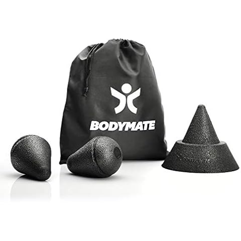 BODYMATE Triggerpunkt Drücker-Set - 3 verschiedene Handdrücker und Halterung für die Arbeit an Boden und Wand im Set Cover