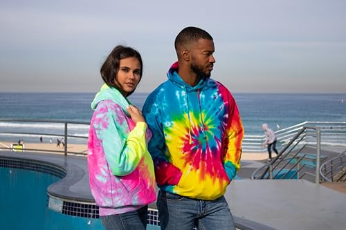 Image of Colortone Tie Dye Pullover Hoodies for Women and Men - Classic Fit Sweatshirts