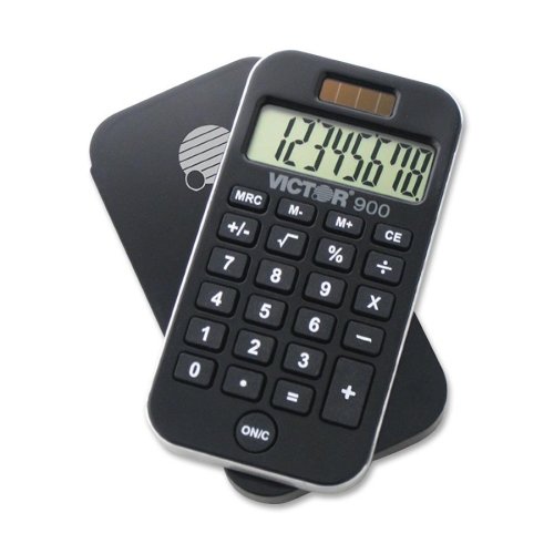 Victor 900 Handheld Calculator - 8 Character(s) - LCD - Battery/Solar Powered - 0.3
