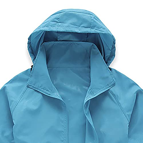 Ymosrh Men's Travel Rain Jacket Waterproof Windbreaker Lightweight Packable Coat with Hood for Outdoor Hiking, XS-3XL2