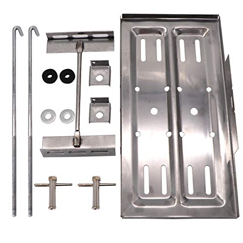 KIPA Universal Stainless Steel Universal Battery Tray Holder Hold Down Kit Street Durable 7 1/2 wide & 13 1/4 long