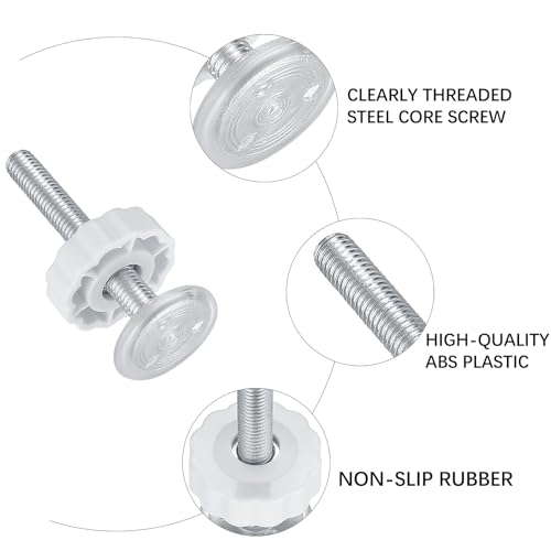 4 Stück Babytor Schrauben,Druck Schrauben,M10 X 90mm Druckschrauben,Gewindespindelstangen,Klemmschraube,Baby Tor Screw Gitter for Children's Gate,Treppengitter,Kindergitter,Babygitter,Türschutzgitter